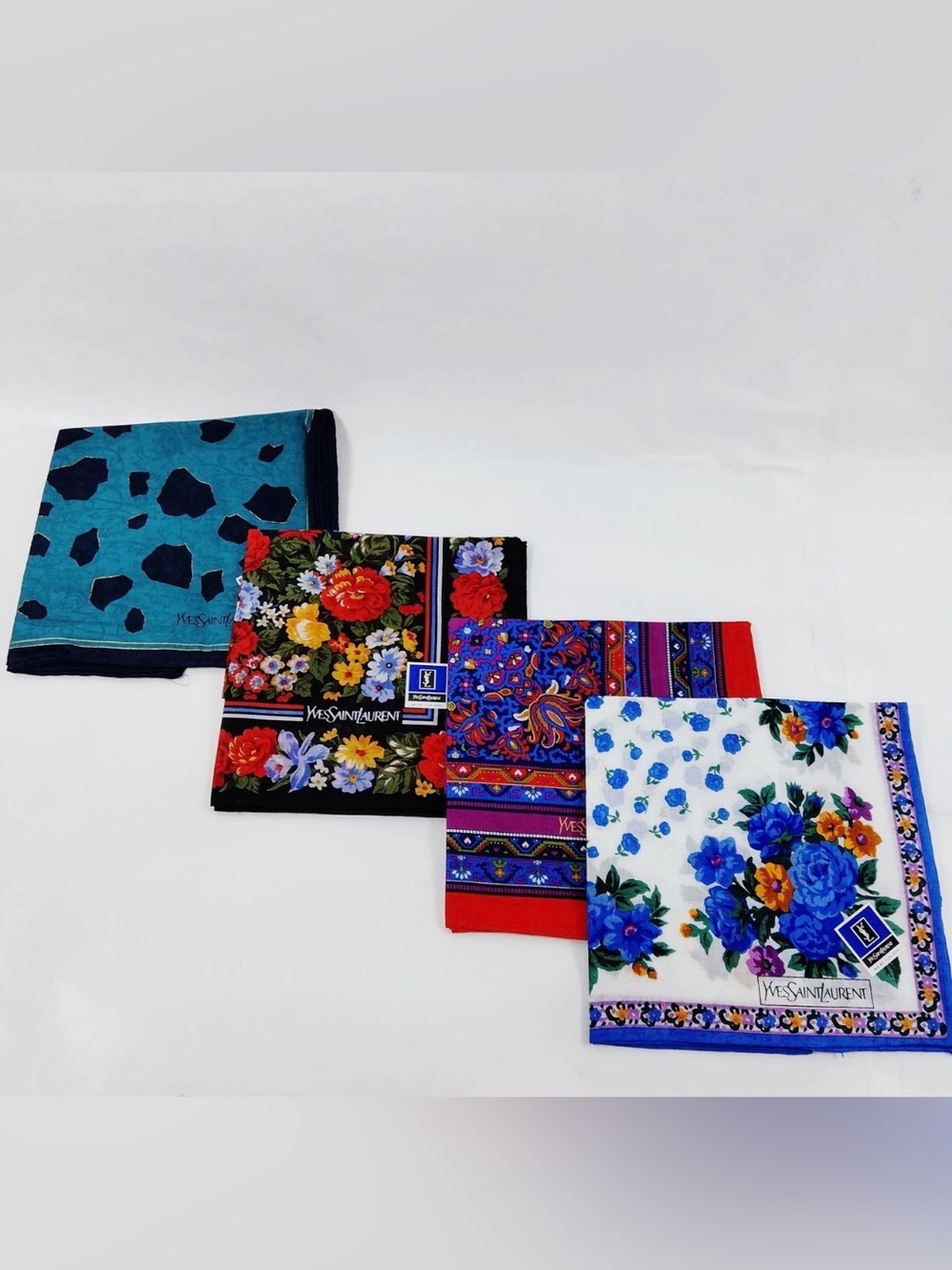 Yves Saint Laurent Floral Silk Scarf - Multicolor